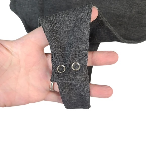 Naked Wardrobe The Come Around Charcoal Bodysuit Size xs NEW - Picture 7 of 11